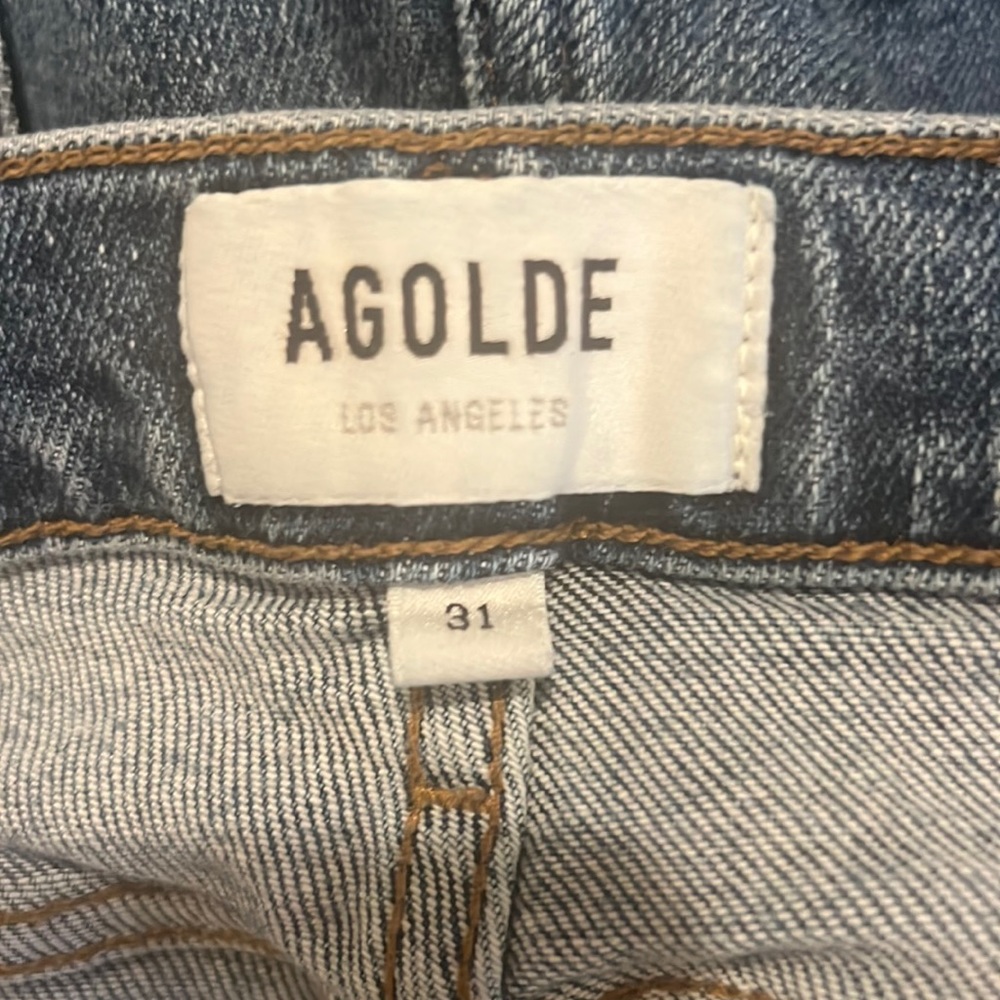 Agolde Nico High Rise Slim in Shoreline, size 31 - Picture 4 of 11
